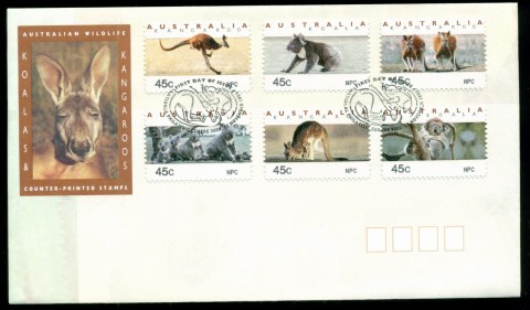 Australia-1994-Kangaroos-Koalas-PS-FDC