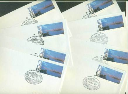 Australia-1994-South-Pacific-Forum-Pictorial-Postmark-FDI-8xPSE-lot52314