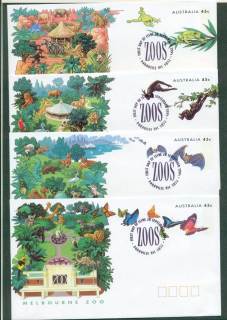 Australia-1994-Zoos-Pictorial-Postmark-FDI-4xPSE-lot52299