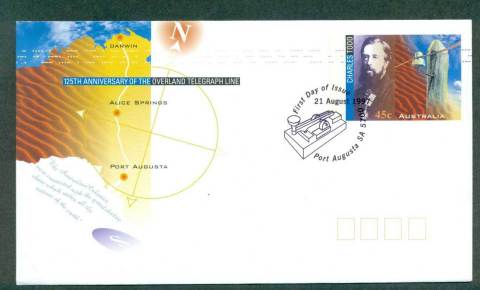 Australia-1997-Overland-telegraph-Pictorial-Postmark-FDI-PSE-lot52323