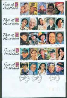 Australia-2000-Face-of-Australia-5-FDC-lot49022