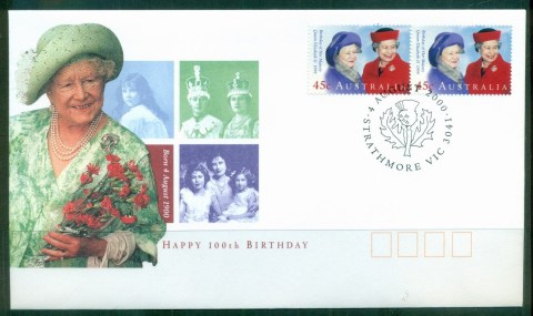 Australia-2000-Queen-Mother-100th-Birthday-FDC