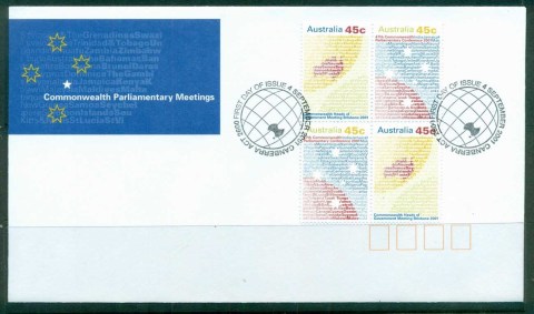 Australia-2001-Commonwealth-Parliamentary-Conference-FDC