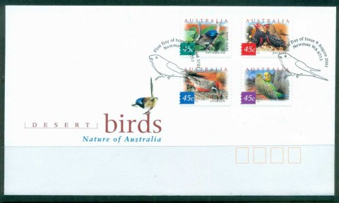 Australia-2001-Desert-Birds-PS-FDC