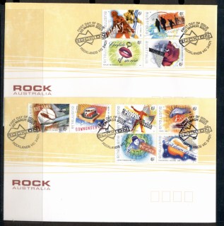 Australia-2001-Rock-Australia-2x-FDC