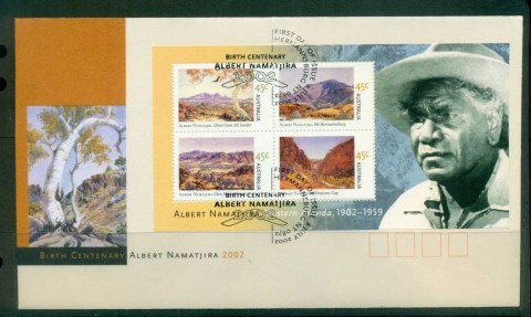 Australia-2002-Albert-Namatjira-MS-FDC