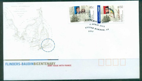 Australia-2002-Flinders-Baudin-Bicentenary-FDC