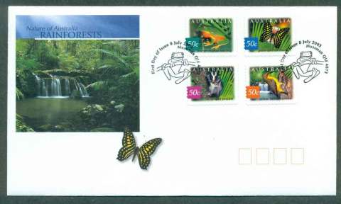 Australia-2003-Rainforest-PS-FDC-lot49058