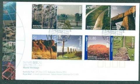 Australia-2005-World-Heritage-4-prs-FDC-lot50537