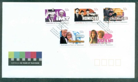 Australia-2006-50-Years-of-Television-PS-FDC-lot75978