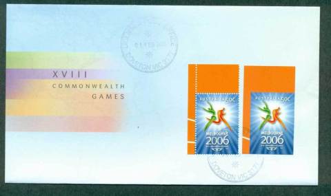 Australia-2006-Commonwealth-Games-prestige-Pane-Imperf-single-sheet-FDC-Lot28050