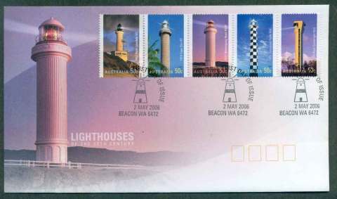 Australia-2006-Lighthouses-Srt-5-FDC-lot49083