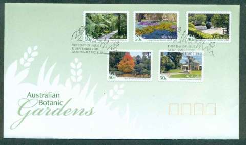 Australia-2007-Botanic-Gardens-PS-FDC-lot50555