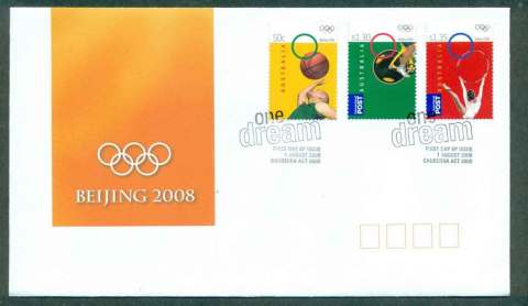 Australia-2008-Beijing-Olympics-FDC-lot50580