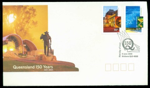 Australia-2009-Queensland-150-Years-FDC