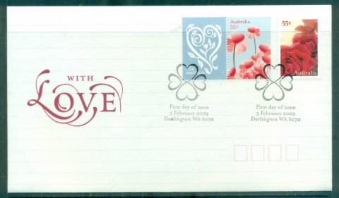 Australia-2009-With-Love-FDC-lot76005