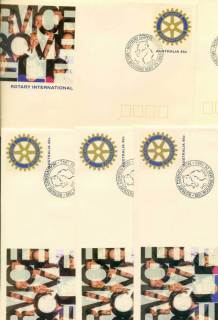 Australia-1993-Rotary-Convention-Pictorial-Postmark-FDI-5xPSE-lot52294