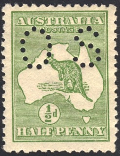 Australia-1913-Kangaroo-Map-0-5-pence-green-I-First-CR-over-A-P12-Animal_2