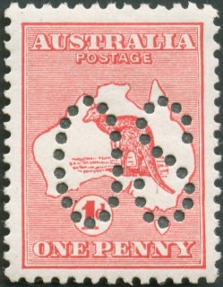 Australia-1913-Kangaroo-Map-1-pence-red-I-First-CR-over-A-P12-Animal_1