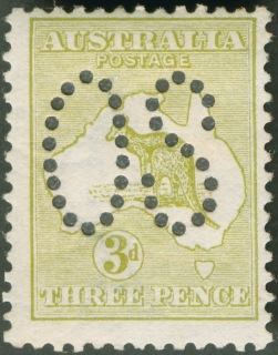 Australia-1913-Kangaroo-Map-3-pence-olive-I-First-CR-over-A-P12-Animal_1