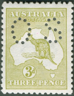 Australia-1913-Kangaroo-Map-3-pence-olive-I-First-CR-over-A-P12-Animal_2