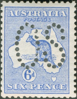 Australia-1913-Kangaroo-Map-6-pence-ultramarine-II-First-CR-over-A-P12-Animal_1