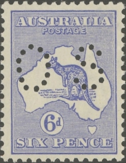 Australia-1915-Kangaroo-Map-6-pence-ultramarine-II-2nd-Single-CR-over-A-P12-Animal_1