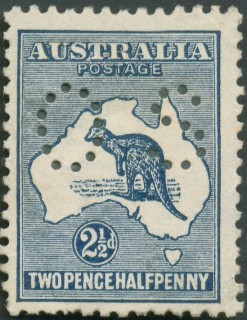 Australia-1917-Kangaroo-Map-2-5-pence-deep-blue-II-Third-Single-Crown-over-A-P12-Animal_1