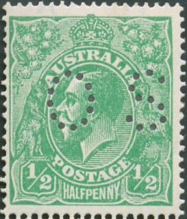 Australia-1918-King-George-V-0-5-pence-green-Large-Multiple-Crown-over-A-P14-Royalty_2