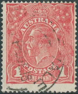 Australia-1918-King-George-V-1-pence-rose-red-I-Single-Crown-over-A-P14-Royalty