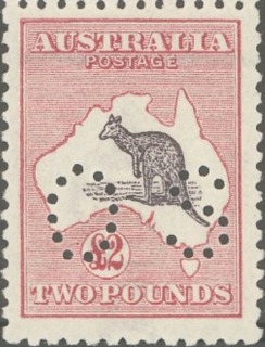 Australia-1919-Kangaroo-Map-2-pound-black-and-rose-II-Third-Single-Crown-over-A-P12-Animal_1