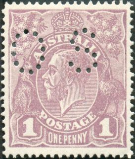 Australia-1922-King-George-V-1-pence-violet-Single-Crown-over-A-P14-Royalty_1
