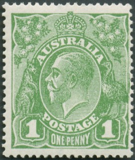 Australia-1924-King-George-V-1-pence-sage-green-Single-Crown-over-A-P14-Royalty_3