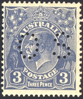 Australia-1926-King-George-V-3-pence-dull-ultramarine-I-Small-Multiple-P14-Royalty