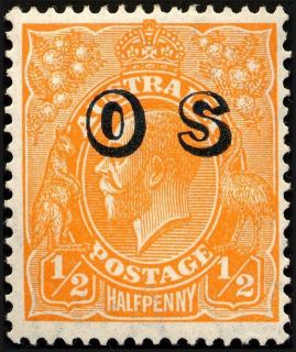 Australia-1932-King-George-V-0-5-pence-orange-C-of-A-P13-5x12-5-Royalty