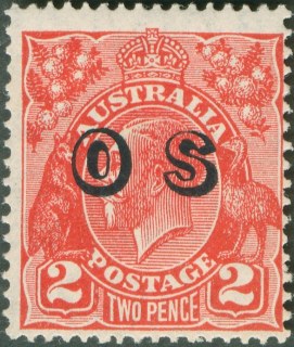 Australia-1932-King-George-V-2-pence-golden-scarlet-III-Small-multiple-P13-5x12-5-Royalty