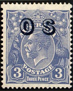 Australia-1933-King-George-V-3-pence-ultramarine-II-C-of-A-P13-5x12-5-Royalty