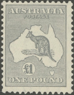 Australia-1935-Kangaroo-Map-1-pound-grey-IIB-C-of-A-P12-Animal