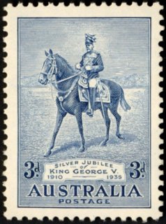 Australia-1935-King-George-V-on-Anzac-3-pence-blue-chalk-surface-C-of-A-sideways-P11-5-King