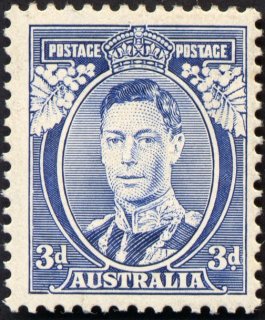 Australia-1937-King-George-VI-3-pence-blue-I