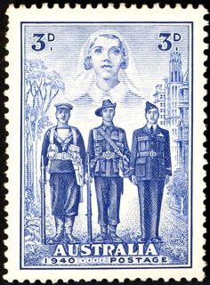 Australia-1940-Australian-Imperial-Forces-3-pence-blue-C-of-A-P14x13-5-Army