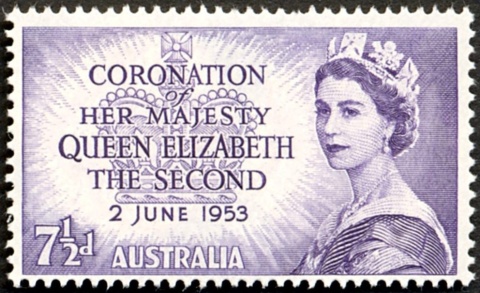 Australia-1953-Queen-Elizabeth-II-7-5-pence-violet-P14-75-x-14-12-Portrait