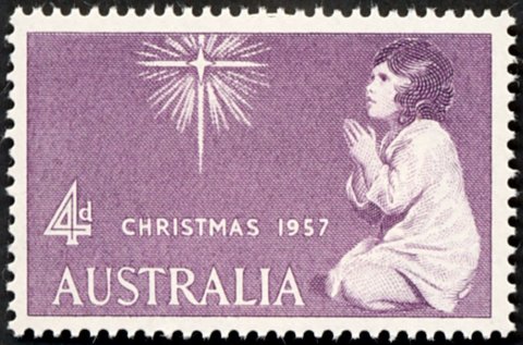 Australia-1957-Christmas-4-pence-purple-P14-5x14-Child