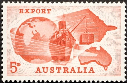 Australia-1963-Export-campaign-5-pence-red-P14-5x14-Map