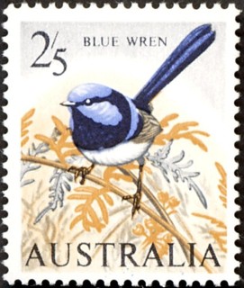 Australia-1965-Blue-Wren-29-pence-deep-blue