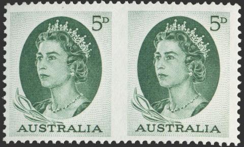 Australia-1965-Queen-Elizabeth-II-pence-deep-green-P15x14-SG354ca