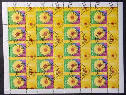 Australia-2000-45c-Daisy-CTO-Sheet-FV-9-lot48846