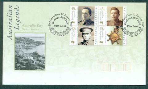 Australia-2000-Australian-Legends-ANZAC-FDC-lot49020