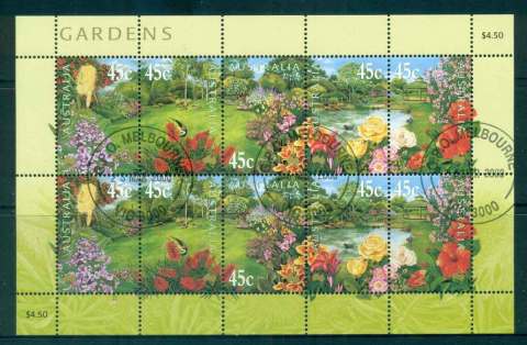 Australia-2000-Gardens-MS-FDI-CTO-lot52118