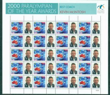 Australia-2000-Olympic-Gold-Medallists-Paralympian-7x-Sheets-MUH-lot34657